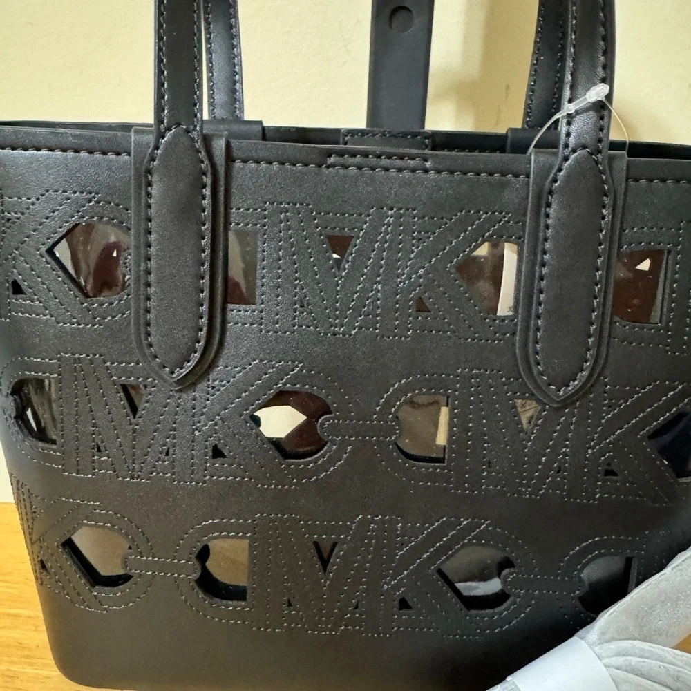 Michael Kors Black Cut Out Tote Bag